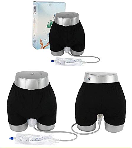 NHY Sistema Urinario con Bolsas de Recogida estancos Pisshalter para los Pantalones, Bolsa de orina incontinencia portátiles portátiles para los Hombres de Edad Avanzada,M