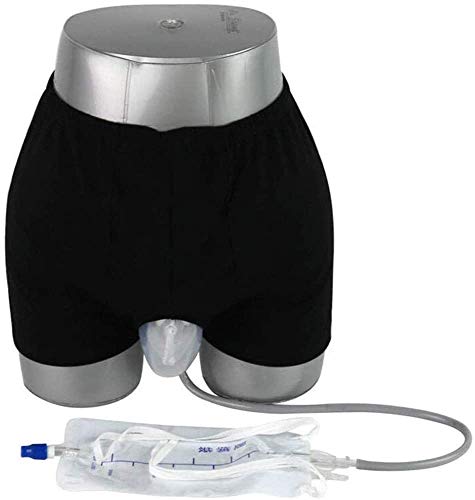 NHY Sistema Urinario con Bolsas de Recogida estancos Pisshalter para los Pantalones, Bolsa de orina incontinencia portátiles portátiles para los Hombres de Edad Avanzada,M