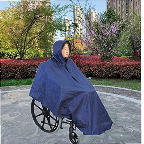 NIDONE Poncho resistente para silla de ruedas, reutilizable, impermeable, cobertura frontal con cremallera para silla de ruedas para personas mayores con discapacidad