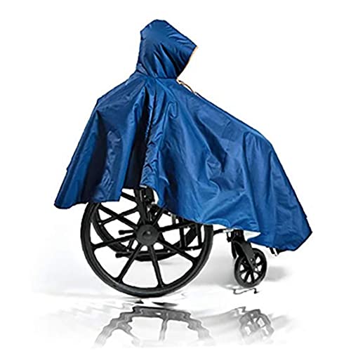 NIDONE Poncho resistente para silla de ruedas, reutilizable, impermeable, cobertura frontal con cremallera para silla de ruedas para personas mayores con discapacidad