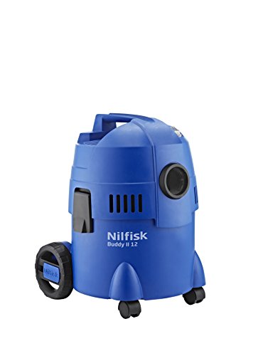 NILFISK Aspirador de Bricolaje Buddy II 12, con o sin Bolsa, 1200 W, 12 litros, 74 Decibelios, Azul