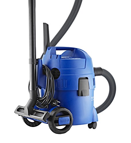 NILFISK Aspirador de Bricolaje Buddy II 12, con o sin Bolsa, 1200 W, 12 litros, 74 Decibelios, Azul