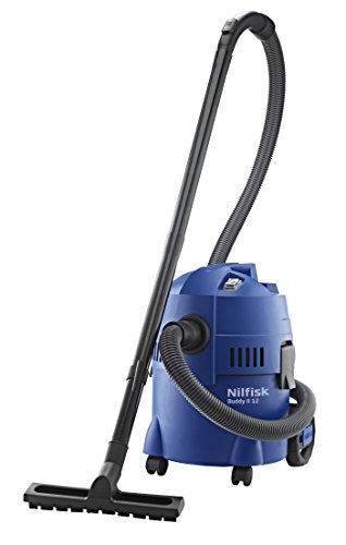 NILFISK Aspirador de Bricolaje Buddy II 12, con o sin Bolsa, 1200 W, 12 litros, 74 Decibelios, Azul