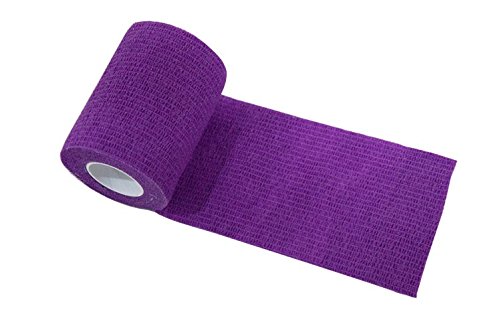 nilo Antiadherente vendas – 12 rollos de 10 cm x 4,5 m, etiqueta vendaje, elástico vendaje (Morado)