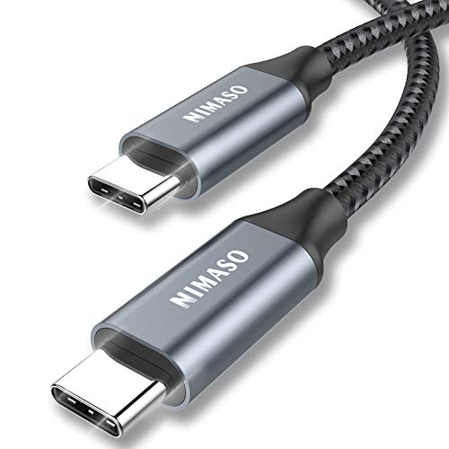 NIMASO USB C a USB C Cable 1M,Cable Tipo C de Carga Rápida 100W 20V/5A PD con E-Mark Chip y Cable de Datos para MacBook,MacBook Pro,iPad Pro 2021/2018,MacBook Air 2020,ChromeBook Pixel,Galaxy S20/S10