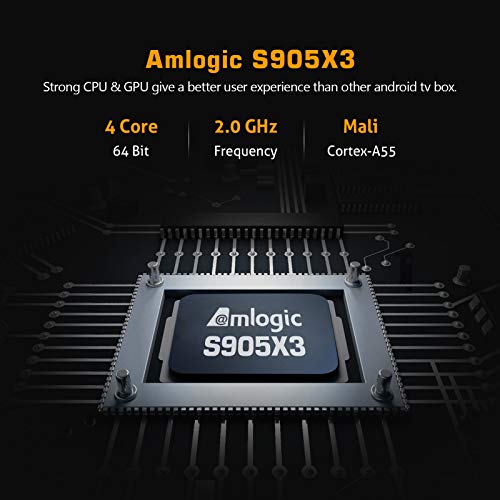 NinkBox Android TV Box 9.0, 【4G+64G】 N8 Plus TV Box Android, Bluetooth 4.0, TV Box de Amlogic S905X3 Quad-Core 64bit Cortex-A55, LAN 100M Wi-Fi 2.4G/5G, 3D Ultra HD 8K Smart TV Box