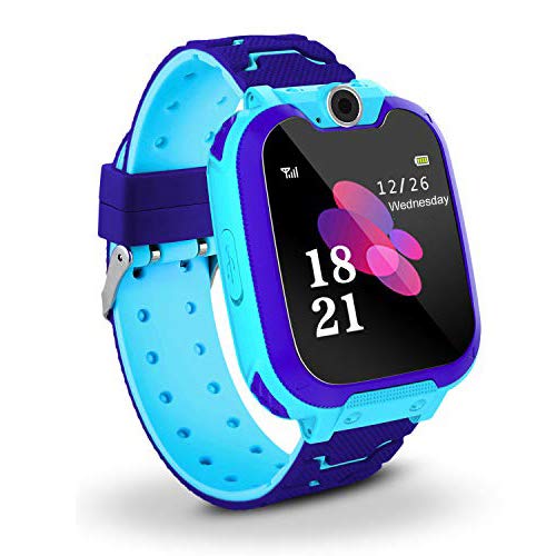 Niños Smart Watch Phone, La Musica Smartwatch para niños de 3-12 años Niñas con cámara Ranura para Tarjeta SIM Juego de Pantalla táctil Smartwatch Childrens Gift