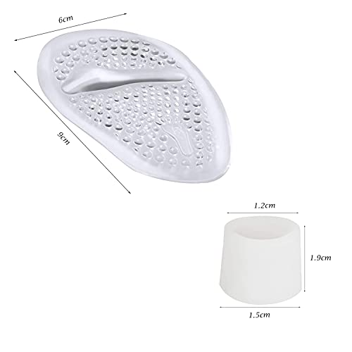 NITAIUN 10 Piezas Protector Dedos Pie y 6 Piezas Plantillas de Zapatos Medio Almohadillas del Antepié Silicona Dedos Martillo Toe Protector para Alivio el Dolor Prevenir Ampollas Callos