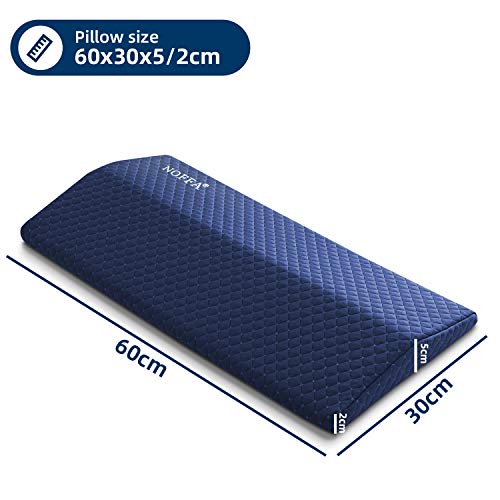 NOFFA Almohada Lumbar para Dormir, Almohada Lumbar para la Parte Inferior de la Espalda, Ortopédico Cojin Lumbar Cama Viscoelástica Espuma, Suave Firmeza Ajustable