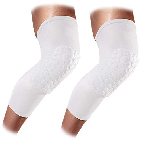 NONMON Rodillera Deportiva Extensible Compresión Baloncesto,Almohadilla 9mm Grosor,Mangas de Pierna Soporte Antideslizante para Hombre Mujere,Protección para Voleibol Rugby Correr Fútbol,1 Par