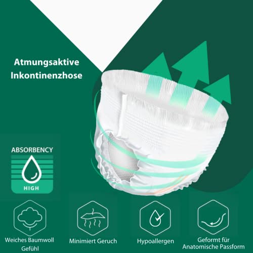 Novamed Almohadillas para incontinencia, pañales para adultos – 14 por paquete (grandes) – absorción de 1800 ml