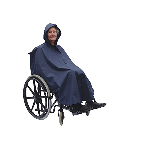 NRS Healthcare - Poncho con capucha para silla de ruedas (impermeable y ligero, talla L)