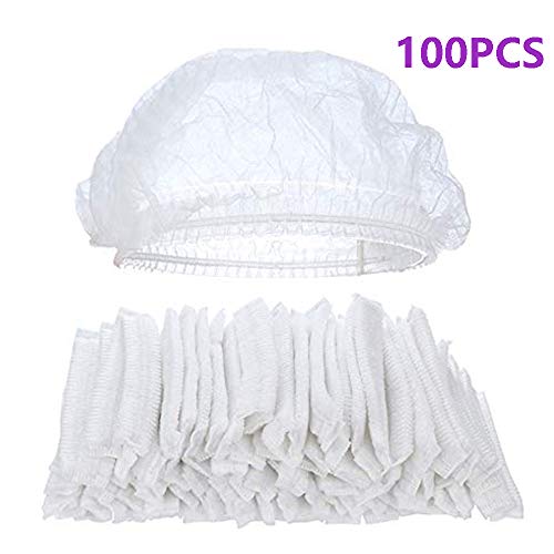 Nuluxi Plástico Elásticas Gorro Ducha Desechable Transparente Plástico Gorro Ducha Desechable Gorro de Ducha Desechable de Alta Calidad para Mujeres Spa Uso en el Hogar Hotel y Peluquería(100 Piezas）