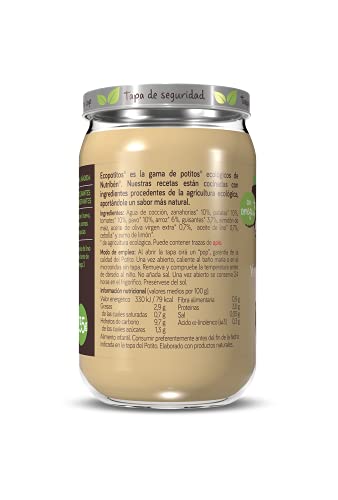 Nutribén EcoPotitos De Verduras De Huerta con Pavo - Ingredientes ecológicos- Desde Los 6 Meses, Pack de 6 x 235gr.