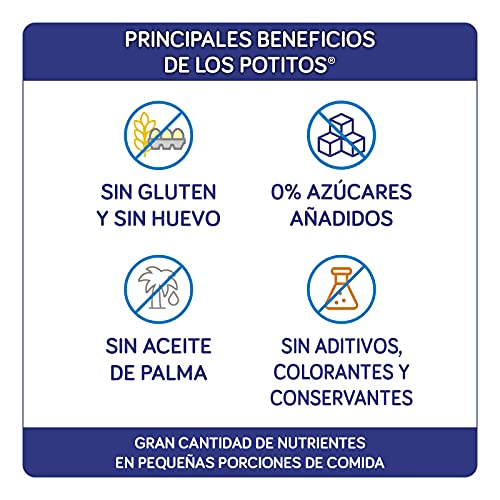 Nutribén Packs De Potitos Variados, 2 packs de 4 potitos de diferentes sabores (Carne, Pescado y Fruta)- 8x 235gr alargado