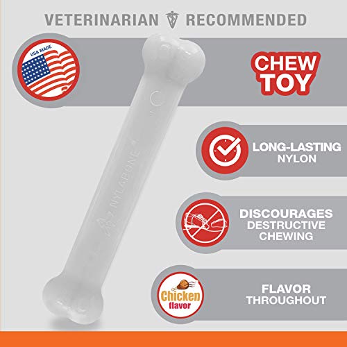 Nylabone Dura Chew Bacon y pollo Perro – Chucherías para Extreme chewers, grande