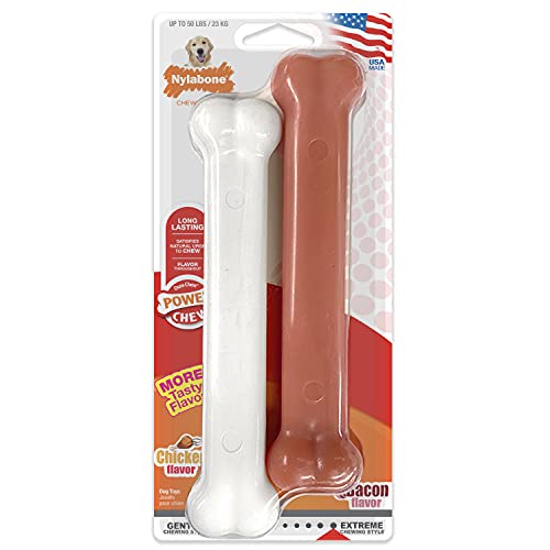 Nylabone Dura Chew Bacon y pollo Perro – Chucherías para Extreme chewers, grande