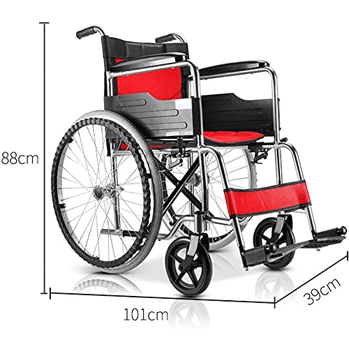 NYZABDL Silla de Ruedas autopropulsada para Adultos, diseño ergonómico Plegado Ligero Aleación de magnesio súper Ligera con Fibra de Carbono Parcial Respaldo cómodo Autopropulsado