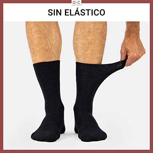 Occulto CALCETINES DIABETICOS sin COSTURAS (10-20 PARES), CALCETINES sin COSTURA sin GOMA para HOMBRE y MUJER 10 Pares | Negro, 39-42