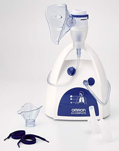 OMRON A3 Nebulizador de aerosol Complete 3 en 1: trata las vías respiratorias altas, medias y bajas, adecuado para resfriados, infecciones, alergias y asma