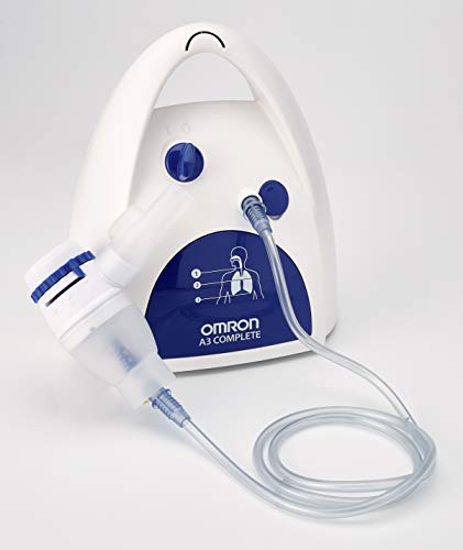 OMRON A3 Nebulizador de aerosol Complete 3 en 1: trata las vías respiratorias altas, medias y bajas, adecuado para resfriados, infecciones, alergias y asma