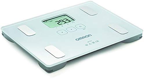 OMRON - Báscula impedenciométrica Body Composition Monitor BF-212, medida índice de masa corporal (BMI) y % grasa corporal, capacidad 2 – 150 kg, modo recién nacido, memoria 4 usuarios