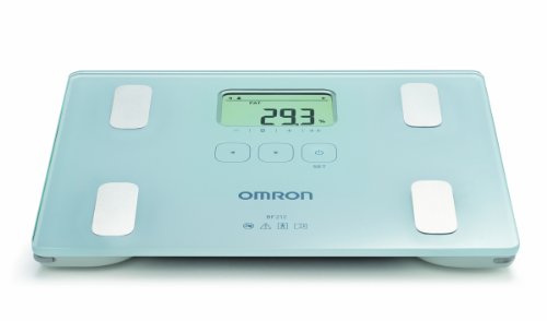 OMRON BF212 - Báscula de baño digital con análisis de composición corporal, porcentaje de grasa corporal, IMC, memoria para 4 personas