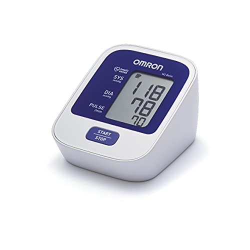 OMRON M2 BASIC Tensiómetro de Brazo digital, Blanco y Azul