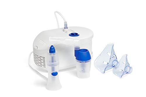 Omron Nebulizador C102 con lavado nasal 2 en 1, dispositivo de uso doméstico para el tratamiento de enfermedades respiratorias como el asma, para síntomas de tos y resfriados en niños y adultos