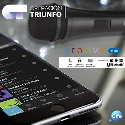 OPERACION TRIUNFO Karaoke, Negro con Luces led (41656)