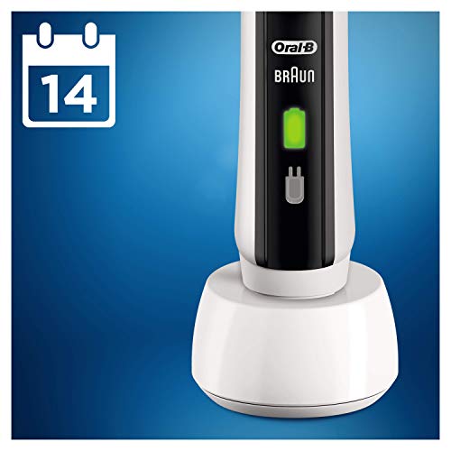 Oral-B PRO 2 2000 CrossAction Cepillo De Dientes Eléctrico, 1 Mango Negro Recargable Con Tecnología De Braun, 1 Cabezal De Recambio, Temporizador Integrado Y Control De Presión