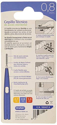 Oratek Cepillo Interdental Retractil 0.7 mm 8 Unidades 200 g