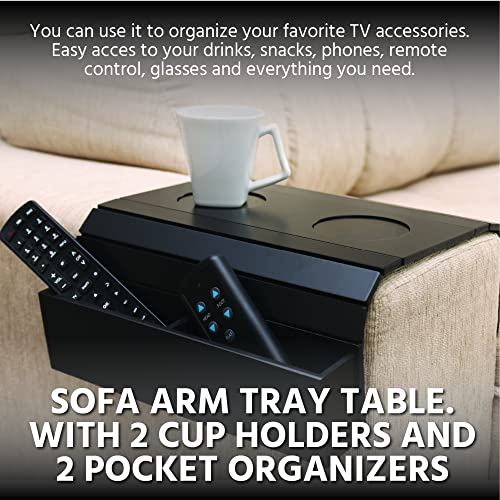 Organizador para reposabrazos con bolsillo para sofá, ideal para mandos a distancia y teléfonos móviles.