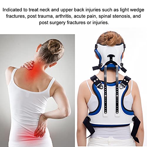 Ortesis torácica cervical ajustable, soporte lumbar en U, soporte lumbar para cuello y espalda, corrector de postura