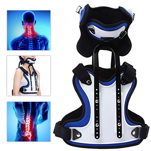 Ortesis torácica cervical ajustable, soporte lumbar en U, soporte lumbar para cuello y espalda, corrector de postura