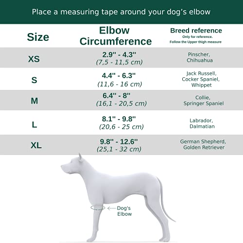 Ortocanis Órtesis de Codo para Perro con Artritis de Codo, higromas o dislocación de Hombro - Talla L