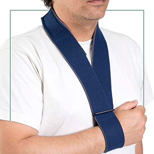 ORTONES | Cabestrillo Inmovilizador Hombro Brazo | Correa de Soporte de Grado Médico | Talla universal | Azul.