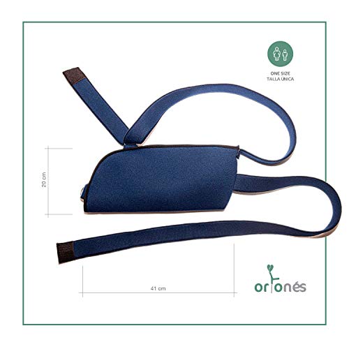 ORTONES | Cabestrillo Sling ajustable para hombro brazo | Inmovilizador | Talla universal | Azul.