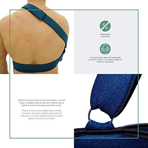 ORTONES | Cabestrillo Sling ajustable para hombro brazo | Inmovilizador | Talla universal | Azul.