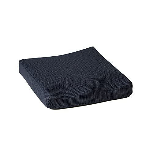 ORTONES | Cojín Antiescaras Viscoelástico | Funda Transpirable de Tejido 3D | Silla de Ruedas | Hondonada pélvica de 7 cm | Densidad 80 kg/m³ | Alivio por presión en Coxis | Indeformable | 42x42x8 cm