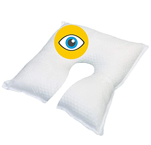 OrtoPrime Almohada Postoperatorio Ocular - Almohada Terapéutica - Cojín Ocular Ortopédico - Cojín Postoperatorio Alta Protección - Almohada Ojos Calidad y Descanso