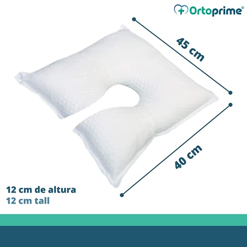 OrtoPrime Almohada Postoperatorio Ocular - Almohada Terapéutica - Cojín Ocular Ortopédico - Cojín Postoperatorio Alta Protección - Almohada Ojos Calidad y Descanso