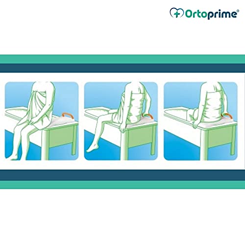 OrtoPrime Asiento Bañera Adulto Antideslizante - Tabla de Bañera Ajustable para Fácil Transferencia - con Asa de Seguridad - Banco de Baño Comodidad y Seguridad