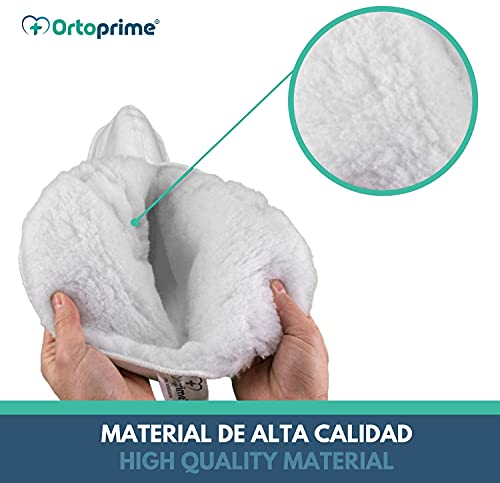 OrtoPrime BOTA Antiescaras Pie DERECHO - Botín Talonera Antiescaras Prevención Úlceras - Bota Postoperatorio Suave - Talla UNIVERSAL Adaptable - Cojín Antiescaras para Pies