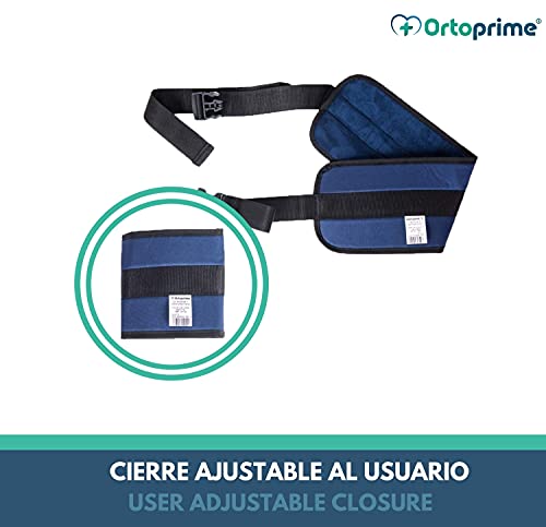 OrtoPrime Cinturón Abdominal de Seguridad Confort para Silla de Ruedas o Silla Geriátrica - Alta Protección Anti-Caídas (Talla Universal Ajustable)