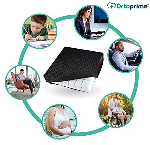 OrtoPrime Cojín Antiescaras Ortopédico Espuma Ranurada 3D Confort - Prevención Antiescaras y Alivio de la Presión - Cojín Silla de Ruedas Cojines Antiescaras Oficina Teletrabajo y Hogar