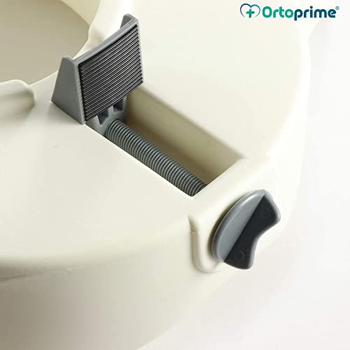 OrtoPrime Elevador WC Adultos con Reposabrazos Acolchados - Alzador wc Patas Regulables en Altura - Silla wc Medida Universal - Alza wc Baño Adaptado Cómodo y Seguro - Adaptador wc con Patas