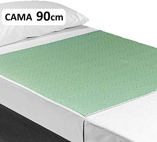 OrtoPrime Empapadores Cama Adultos Lavables Absorbentes 3,15 Litros/m2 - Más de 200 Lavados - Empapador Protector Colchón Impermeable 4 Capas - Empapadores Bebe Protector de cama con Alas 90 x 85