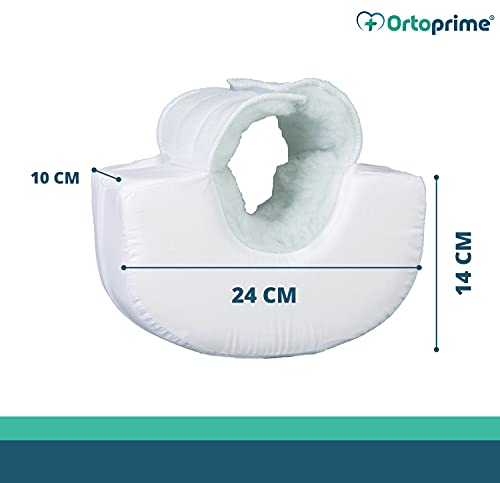 OrtoPrime Pack 2 Taloneras Antiescaras Forma Curva - Protector Ortopédico de Talón Pies y Codos - Par Dos Unidades - Talla Universal Adaptable - Cojines Antiescaras para Silla de Ruedas y Cama