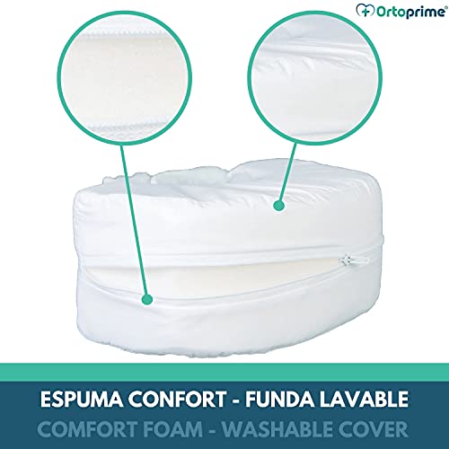 OrtoPrime Pack 2 Taloneras Antiescaras Forma Curva - Protector Ortopédico de Talón Pies y Codos - Par Dos Unidades - Talla Universal Adaptable - Cojines Antiescaras para Silla de Ruedas y Cama